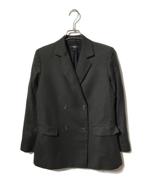 theory（セオリー）theory (セオリー) Sleek Flannel Slim ダブルジャケット カーキの古着・服飾アイテム