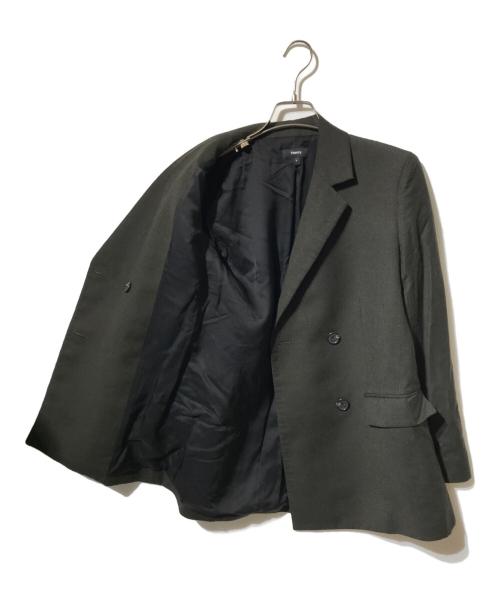 theory（セオリー）theory (セオリー) Sleek Flannel Slim ダブルジャケット カーキの古着・服飾アイテム