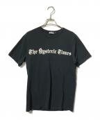 Hysteric Glamourヒステリックグラマー）の古着「ガールプリントTシャツ/クルーネック半袖Tシャツ」｜ブラック