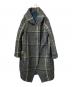 de...dacca（ドゥダッカ）の古着「大柄チェックフーデッドコート」｜グレー