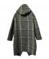 de...dacca (ドゥダッカ) 大柄チェックフーデッドコート グレー サイズ:38：18000円