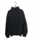 Hysteric Glamourヒステリックグラマー）の古着「HYSTERIC TIMES刺繍 タートルネックセーター」｜ブラック