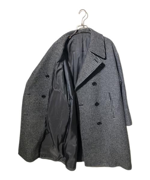 Plage（プラージュ）Plage (プラージュ) ハウンドトゥース double button コート ホワイト×ブラック サイズ:FREEの古着・服飾アイテム