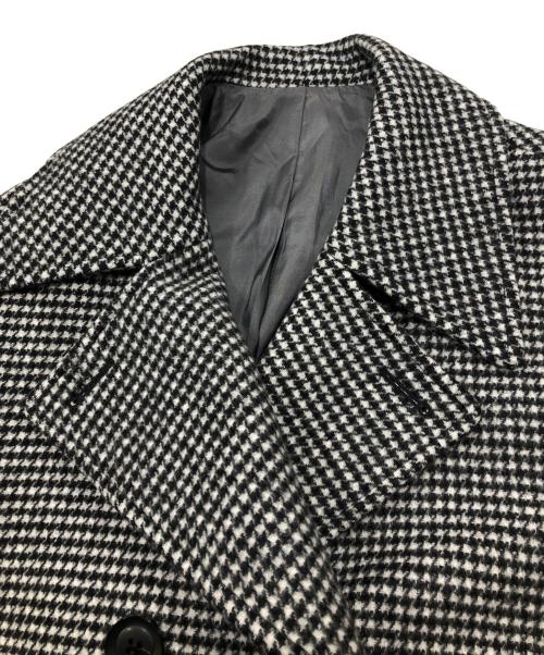 Plage（プラージュ）Plage (プラージュ) ハウンドトゥース double button コート ホワイト×ブラック サイズ:FREEの古着・服飾アイテム