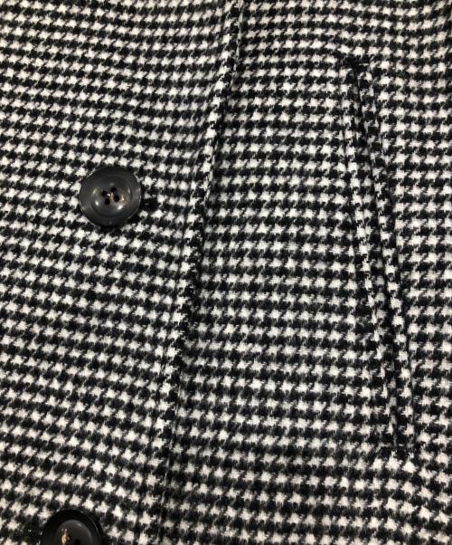Plage（プラージュ）Plage (プラージュ) ハウンドトゥース double button コート ホワイト×ブラック サイズ:FREEの古着・服飾アイテム