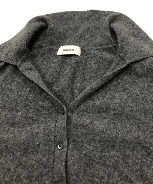 MIESROHE（ミースロエ）MIESROHE (ミースロエ) washableオープンカラーデザインカシミアニットカーディガン グレー サイズ:FREEの古着・服飾アイテム