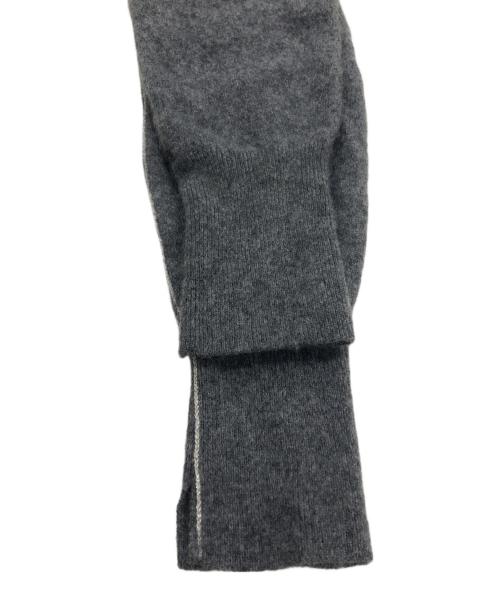 MIESROHE（ミースロエ）MIESROHE (ミースロエ) washableオープンカラーデザインカシミアニットカーディガン グレー サイズ:FREEの古着・服飾アイテム