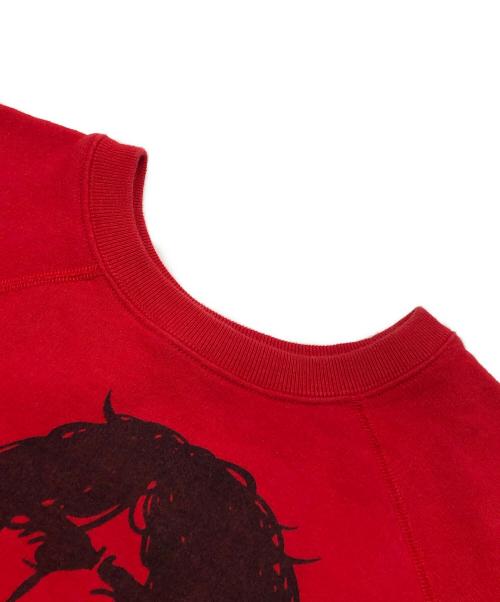 Godard haberdashery（ゴダール ハバダッシェリー）Godard haberdashery (ゴダール ハバダッシェリー) プリントスウェット レッド サイズ:Ｓの古着・服飾アイテム