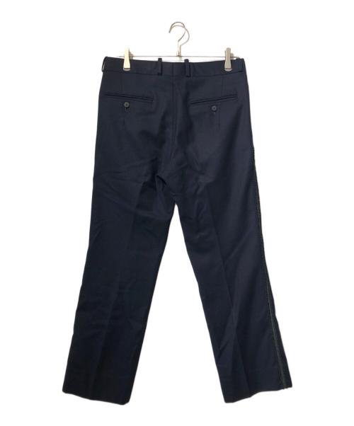 m's braque（エムズブラック）m's braque (エムズブラック) サイドラインウールナイロンスラックス ネイビー サイズ:SIZE 38の古着・服飾アイテム