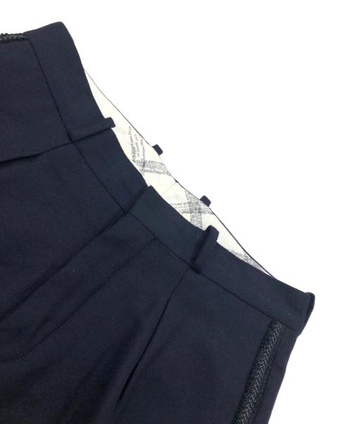 m's braque（エムズブラック）m's braque (エムズブラック) サイドラインウールナイロンスラックス ネイビー サイズ:SIZE 38の古着・服飾アイテム