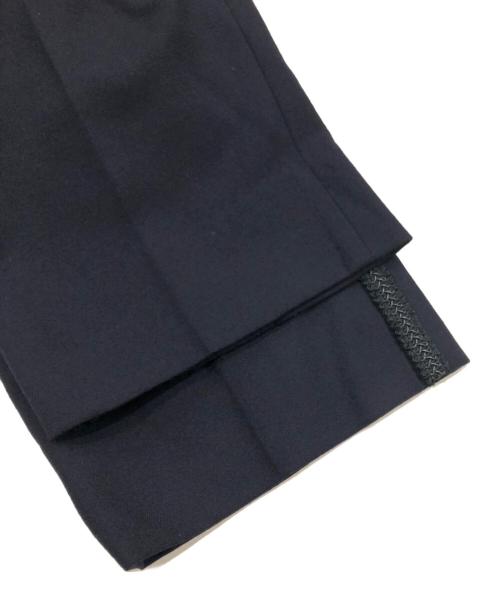 m's braque（エムズブラック）m's braque (エムズブラック) サイドラインウールナイロンスラックス ネイビー サイズ:SIZE 38の古着・服飾アイテム