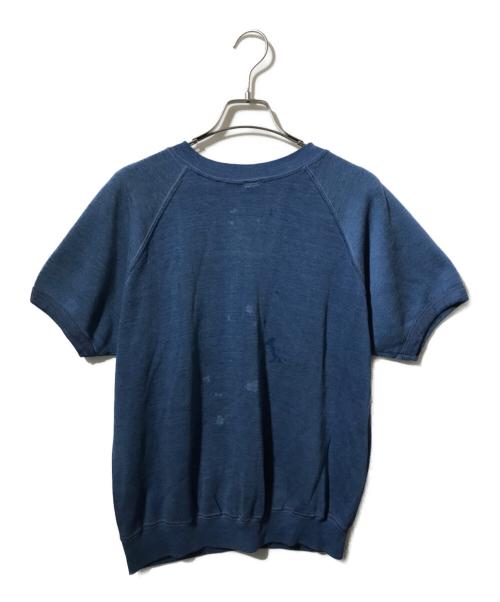 BALFOUR（バルフォア）BALFOUR (バルフォア) S/S プリント ラグランスウェット/半袖スウェット ブルー サイズ:Lの古着・服飾アイテム