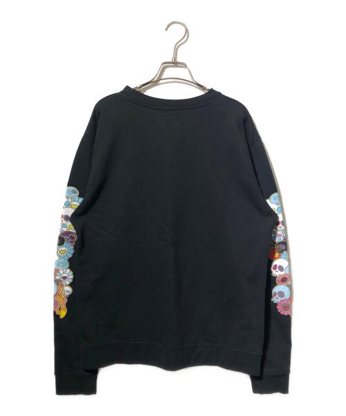 Complex con（コンプレックス コン）COMPLEX CON (コンプレックス コン) Skulls & Flowers プリントスウェット ブラック サイズ:MEDIUMの古着・服飾アイテム