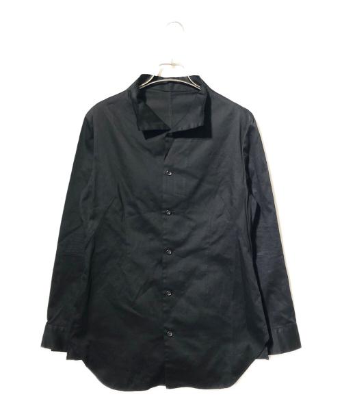 YOHJI YAMAMOTO（ヨウジヤマモト）YOHJI YAMAMOTO (ヨウジヤマモト) ビッグオープンカラーシャツ ブラック サイズ:2の古着・服飾アイテム