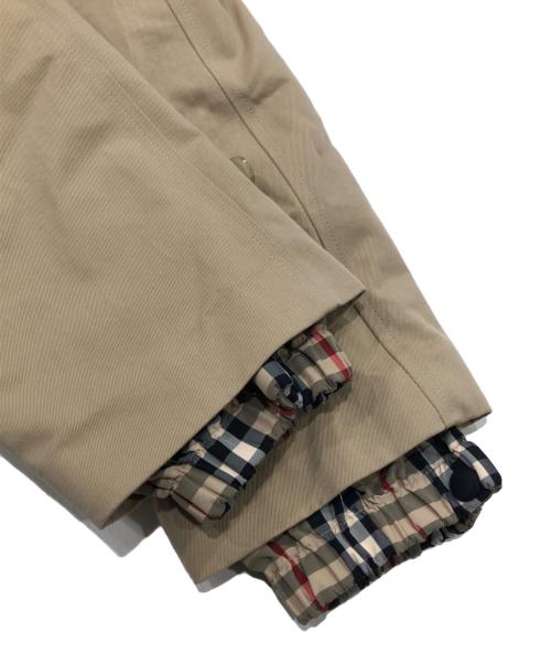 BURBERRY LONDON（バーバリーロンドン）BURBERRY LONDON (バーバリーロンドン) ミドル丈チェックフードギャバジンカーコート/Mid-length checked hooded gabardine car coat/23年モデル ベージュ サイズ:36の古着・服飾アイテム