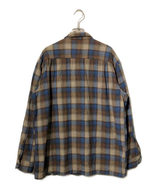 PENDLETON（ペンドルトン）PENDLETON (ペンドルトン) オンブレチェックウールシャツ/BOARD SHIRT ブラウン サイズ:Lの古着・服飾アイテム