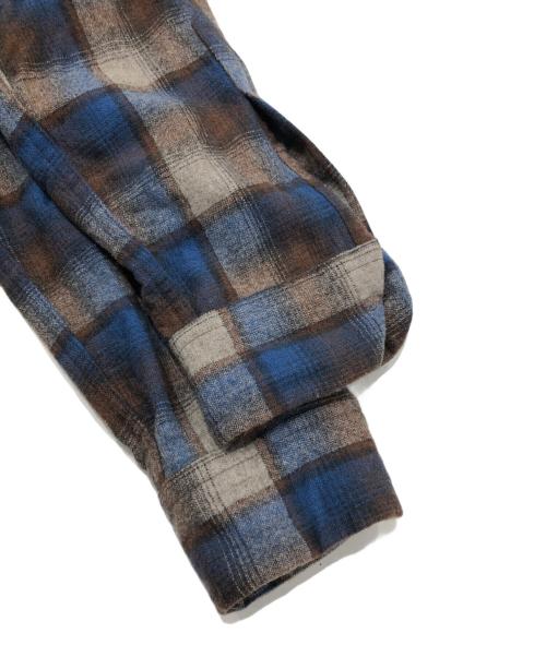 PENDLETON（ペンドルトン）PENDLETON (ペンドルトン) オンブレチェックウールシャツ/BOARD SHIRT ブラウン サイズ:Lの古着・服飾アイテム