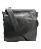 DRIES VAN NOTENドリスヴァンノッテン）の古着「レザーショルダーバッグ」｜グリーン×ブラック