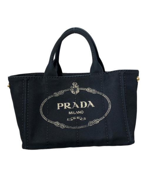PRADA（プラダ）PRADA (プラダ) カナパ2WAYトートバッグ ネイビーの古着・服飾アイテム