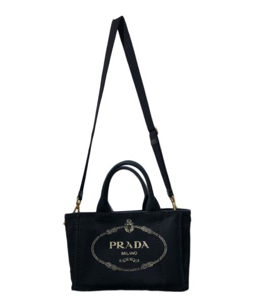 PRADA（プラダ）PRADA (プラダ) カナパ2WAYトートバッグ ネイビーの古着・服飾アイテム