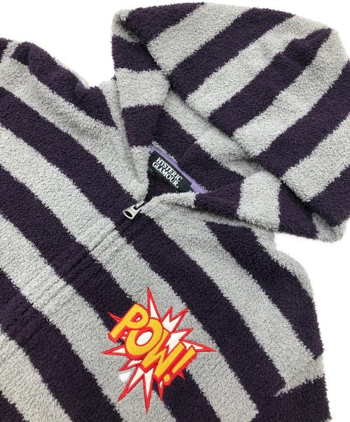 Hysteric Glamour（ヒステリックグラマー）Hysteric Glamour (ヒステリックグラマー) フリースボーダー ジップパーカー パープル サイズ:Mの古着・服飾アイテム