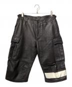UNDERCOVERISMアンダーカバーイズム）の古着「アーカイブレザークロップドパンツ」｜ブラウン