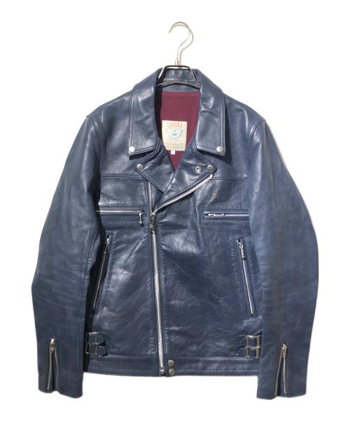 UNDERCOVERISM（アンダーカバーイズム）UNDERCOVERISM (アンダーカバーイズム) ダブルライダースジャケット ブルー サイズ:3の古着・服飾アイテム