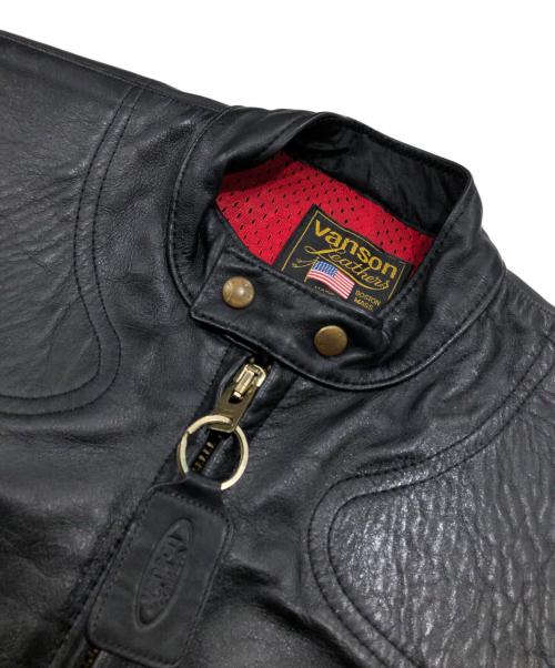 VANSON（バンソン）VANSON (バンソン) レザージャケット ブラック サイズ:44の古着・服飾アイテム