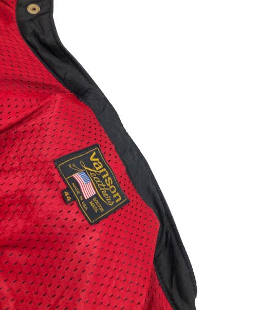 VANSON（バンソン）VANSON (バンソン) レザージャケット ブラック サイズ:44の古着・服飾アイテム