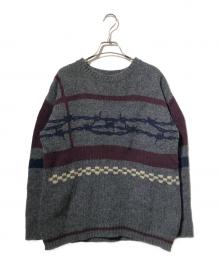 UNDERCOVER（アンダーカバー）の古着「有刺鉄線ニット」｜グレー×レッド