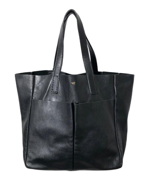 ANYA HINDMARCH（アニヤ・ハインドマーチ）ANYA HINDMARCH (アニヤ・ハインドマーチ) BITS BOBS NEVIS RAW SMALL ブラックの古着・服飾アイテム