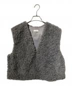 BALLSEYボールジィ）の古着「ミックスファー Vネックベスト」｜グレー