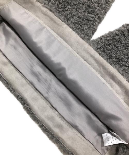 BALLSEY（ボールジィ）BALLSEY (ボールジィ) ミックスファー Vネックベスト グレー サイズ:36の古着・服飾アイテム