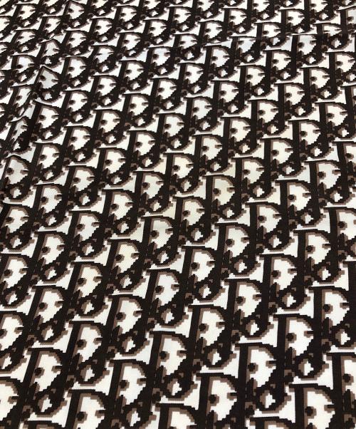 Christian Dior（クリスチャン ディオール）Christian Dior (クリスチャン ディオール) トロッター柄シルクスカーフ ブラウンの古着・服飾アイテム