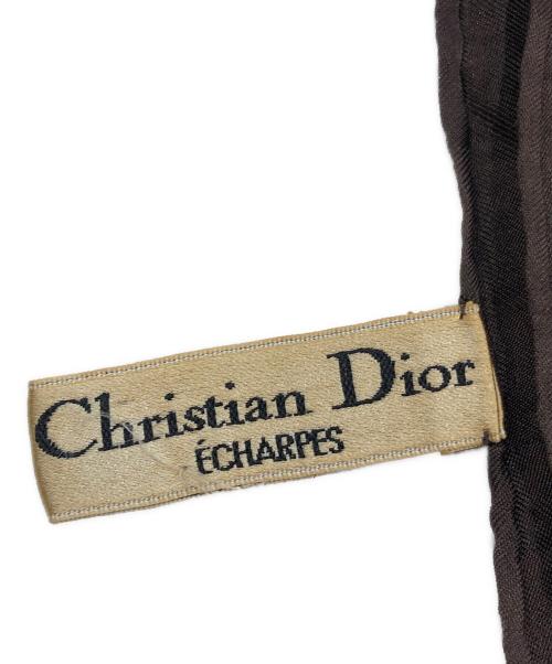 Christian Dior（クリスチャン ディオール）Christian Dior (クリスチャン ディオール) トロッター柄シルクスカーフ ブラウンの古着・服飾アイテム