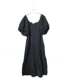 emmi atelier（エミアトリエ）の古着「ワッシャーコットンワンピース」｜ネイビー