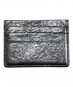 JIL SANDERジルサンダー）の古着「ロゴレザーカードケース」｜シルバー