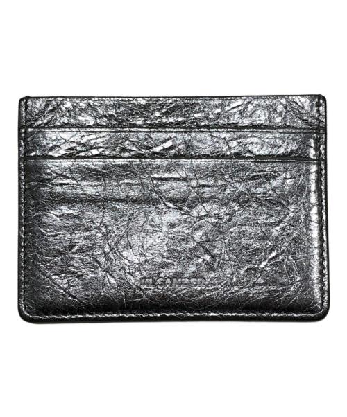 JIL SANDER（ジルサンダー）JIL SANDER (ジルサンダー) ロゴレザーカードケース シルバーの古着・服飾アイテム