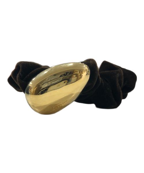 LETICIA（レティシア）LETICIA (レティシア) エッグ ベルベット シュシュ ブラウンの古着・服飾アイテム