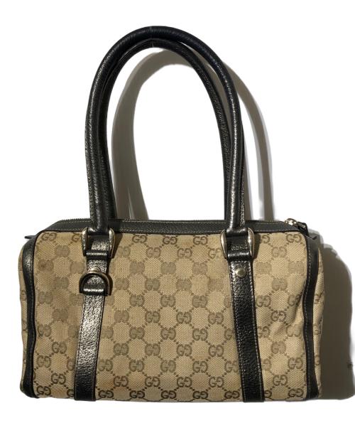 GUCCI（グッチ）GUCCI (グッチ) キャンバスミニボストンバッグ ベージュの古着・服飾アイテム