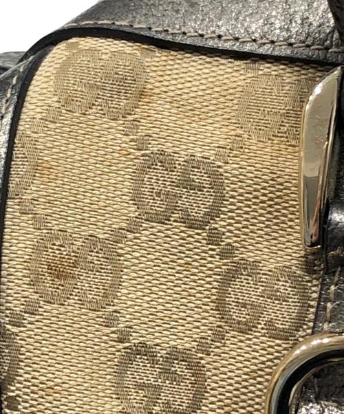 GUCCI（グッチ）GUCCI (グッチ) キャンバスミニボストンバッグ ベージュの古着・服飾アイテム