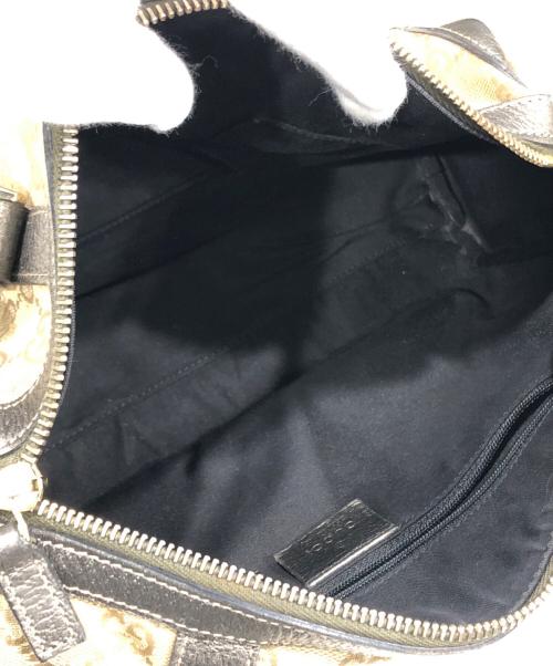 GUCCI（グッチ）GUCCI (グッチ) キャンバスミニボストンバッグ ベージュの古着・服飾アイテム