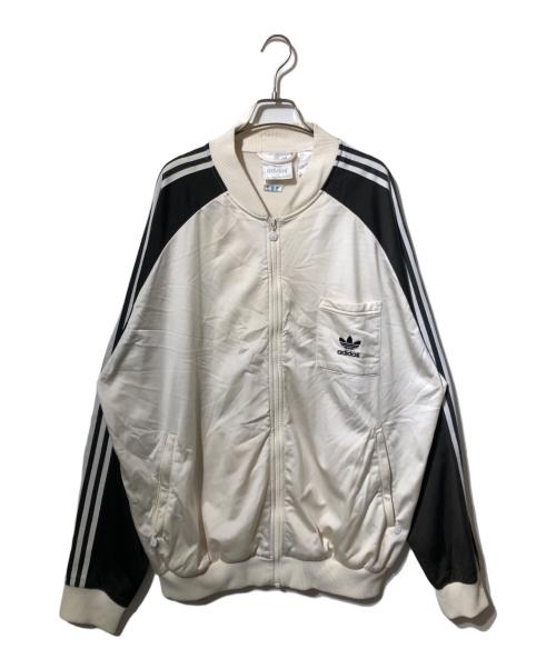 adidas（アディダス）adidas (アディダス) トラックジャケット ホワイト×ブラック サイズ:ＸＬの古着・服飾アイテム