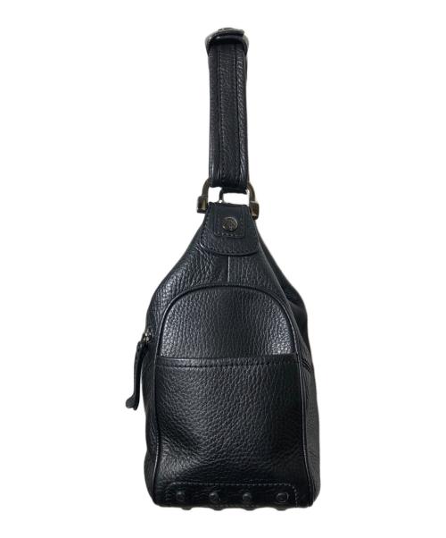 TOD'S（トッズ）TOD'S (トッズ) ドライビング レザー ハンドバッグ ブラックの古着・服飾アイテム