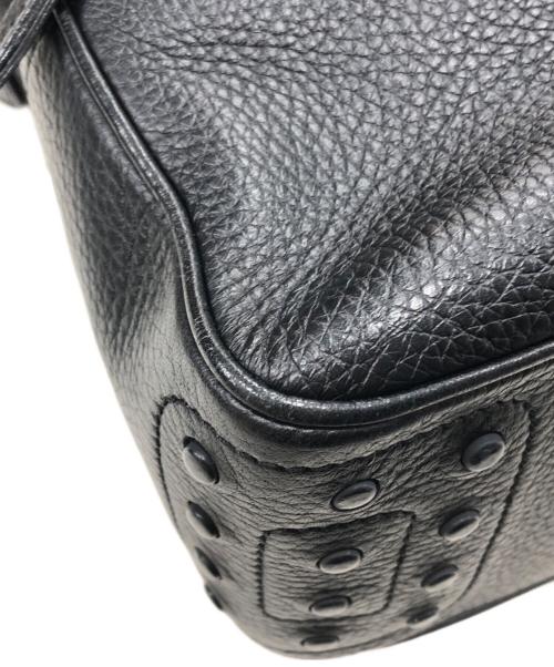 TOD'S（トッズ）TOD'S (トッズ) ドライビング レザー ハンドバッグ ブラックの古着・服飾アイテム