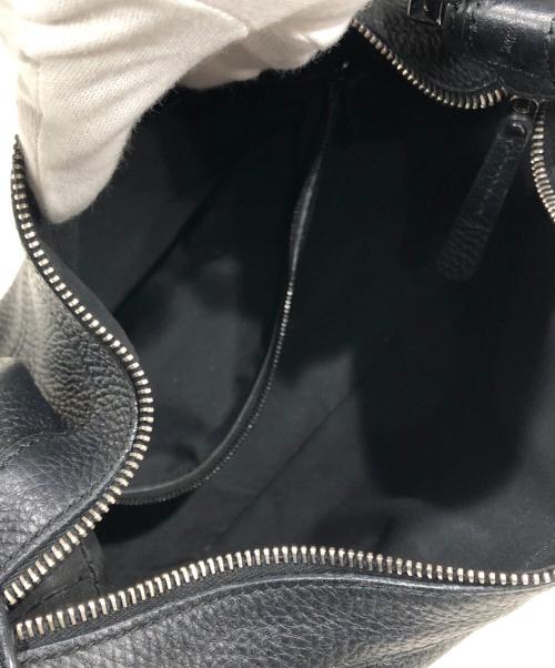 TOD'S（トッズ）TOD'S (トッズ) ドライビング レザー ハンドバッグ ブラックの古着・服飾アイテム