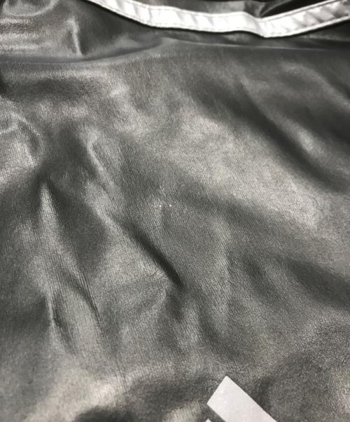 adidas（アディダス）adidas (アディダス) PUレザー調トラックジャケット/ナイロンジャケット ブラック サイズ:Ｌの古着・服飾アイテム