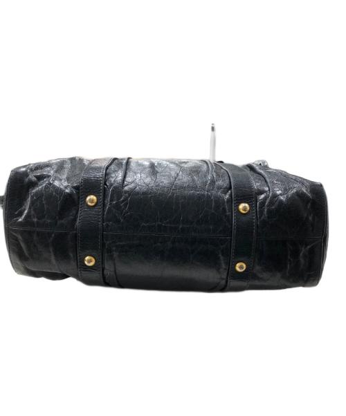 MIU MIU（ミュウミュウ）MIU MIU (ミュウミュウ) ヴィッテロ・ラックス レザー 2WAY ショルダーバッグ ブラックの古着・服飾アイテム