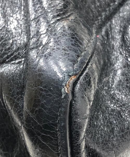 MIU MIU（ミュウミュウ）MIU MIU (ミュウミュウ) ヴィッテロ・ラックス レザー 2WAY ショルダーバッグ ブラックの古着・服飾アイテム