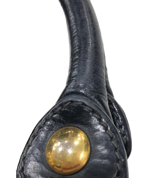 MIU MIU（ミュウミュウ）MIU MIU (ミュウミュウ) ヴィッテロ・ラックス レザー 2WAY ショルダーバッグ ブラックの古着・服飾アイテム